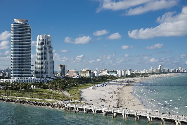 miami, beach, water